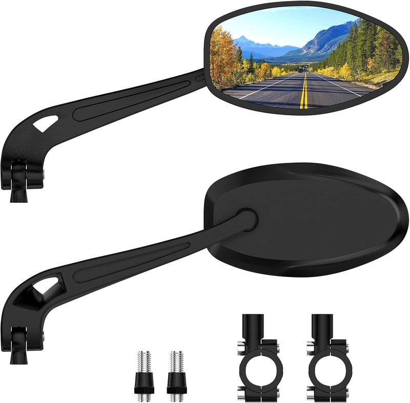 Raoot Handlebar Bike Mirror, 360° Adjustable Scratch Resistant Glass Lens, Safety Bicycle Rear View Mirrors for Ebike, Bicycle Universal Fit Accessories - Image 1